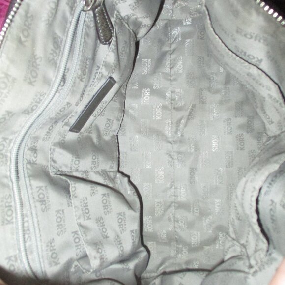 Michael Kors Ciara metallic silver Nickel  large satchel & wallet - Picture 3 of 15